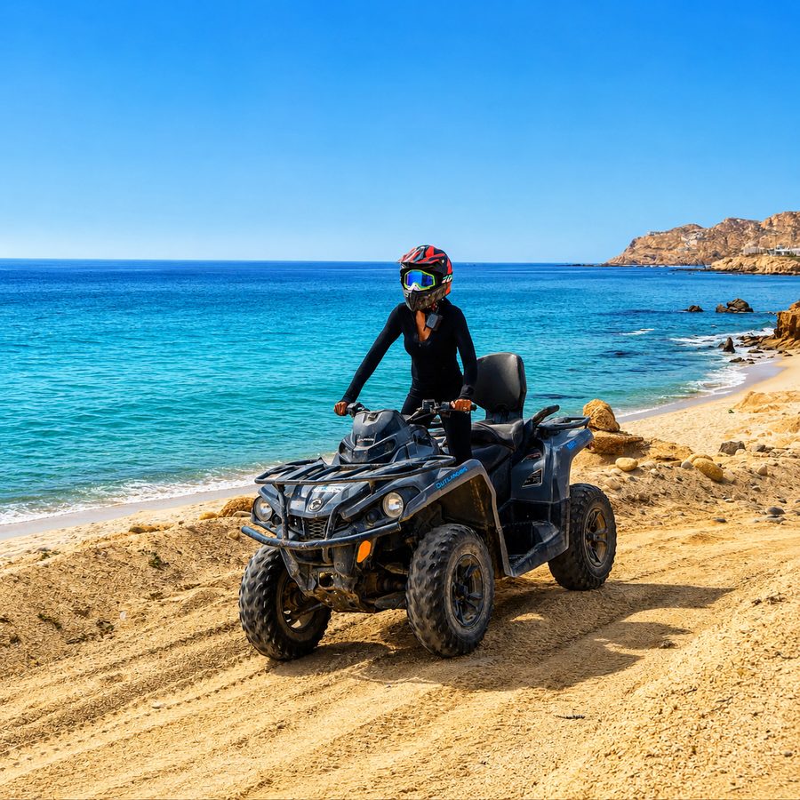 ATV desert and beach tour at Migrino near Cabo San Lucas