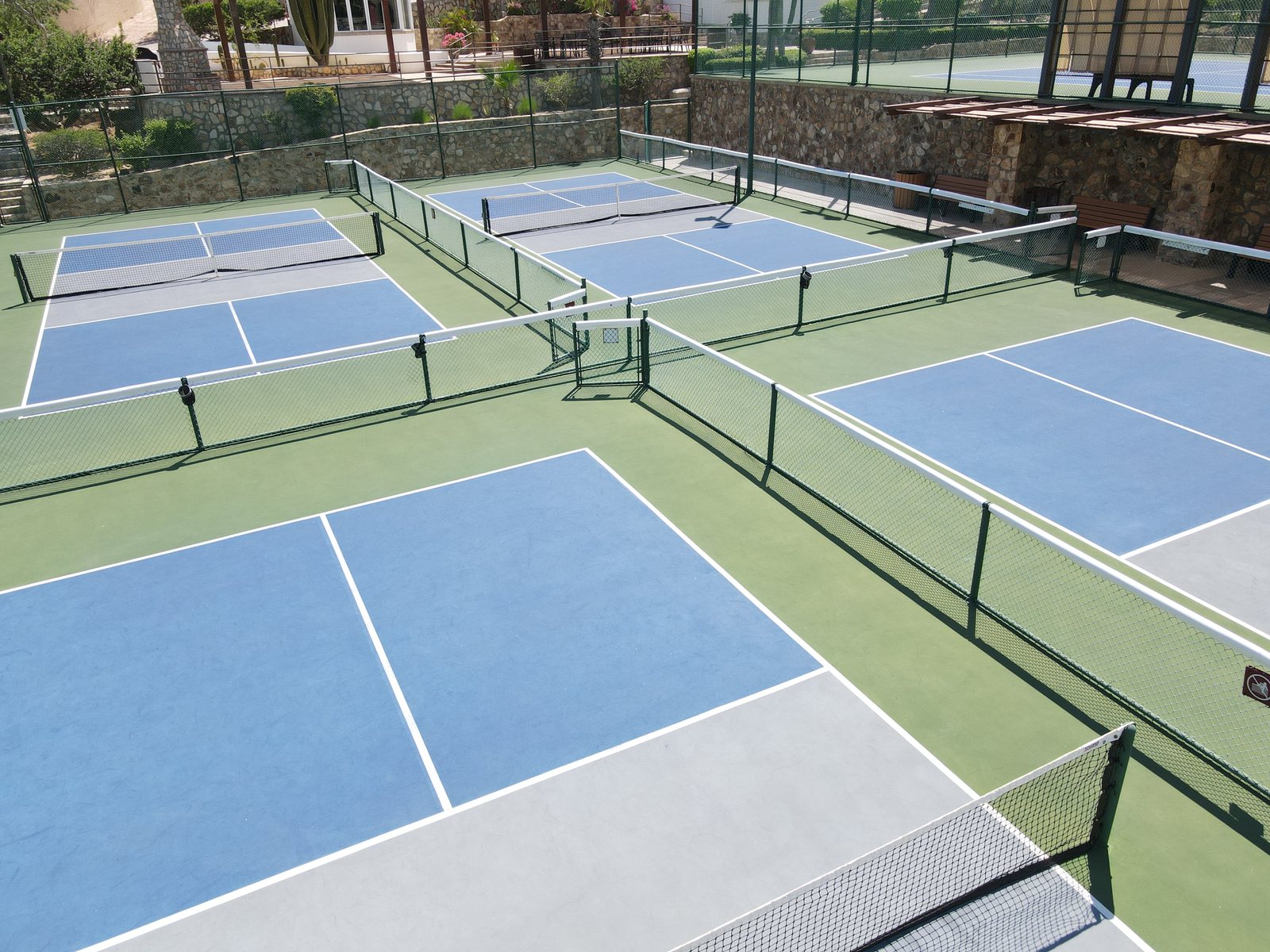 Four pickleball courts at Pedregal in Cabo San Lucas